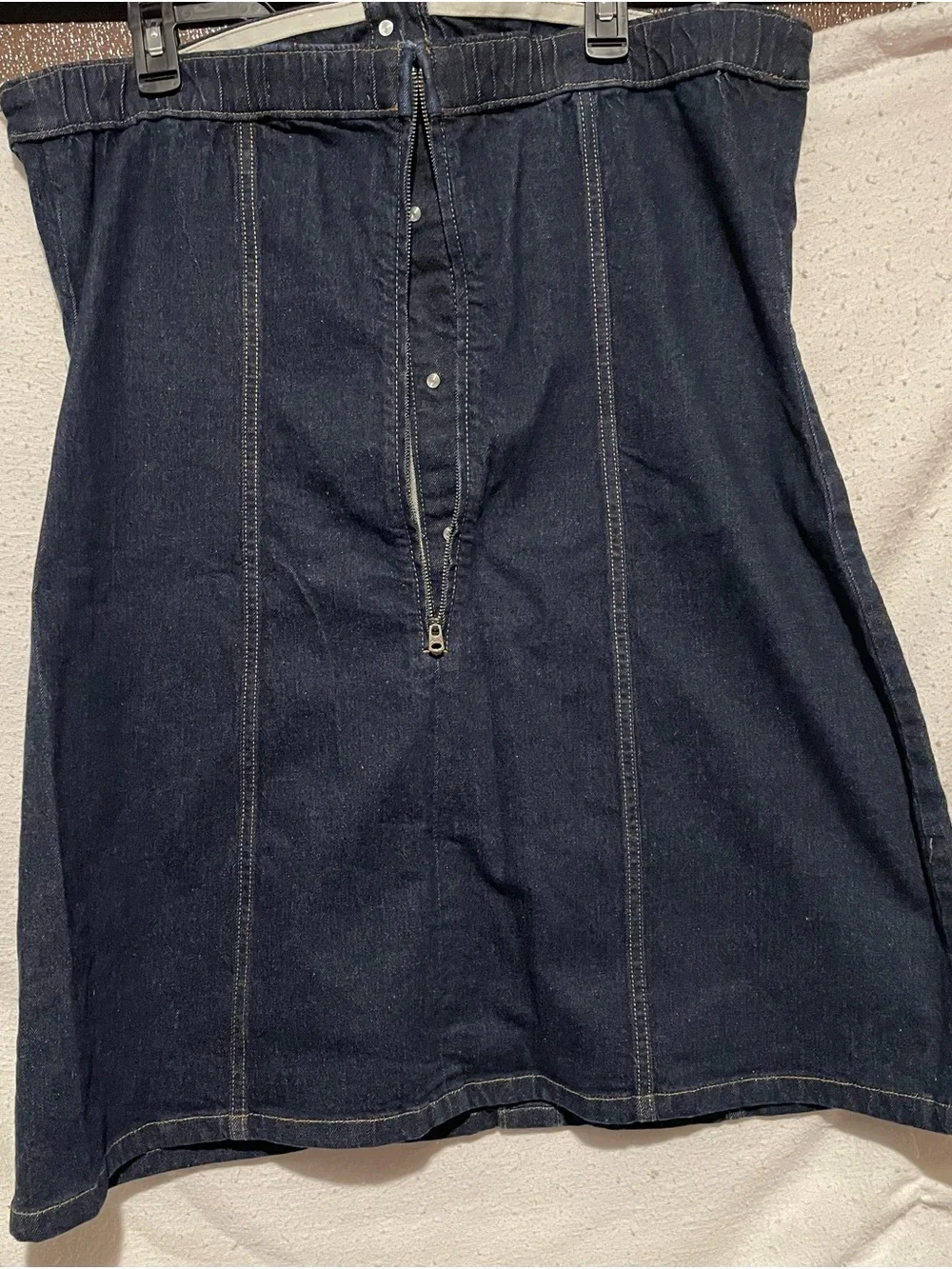 Abercrombie & Fitch Dark Blue Strapless Button-Front Denim Mini Dress new w\ tag